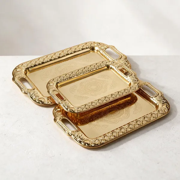 Gold_Finish_Ornate_Floral_Serving_Tray_3pc_Set
