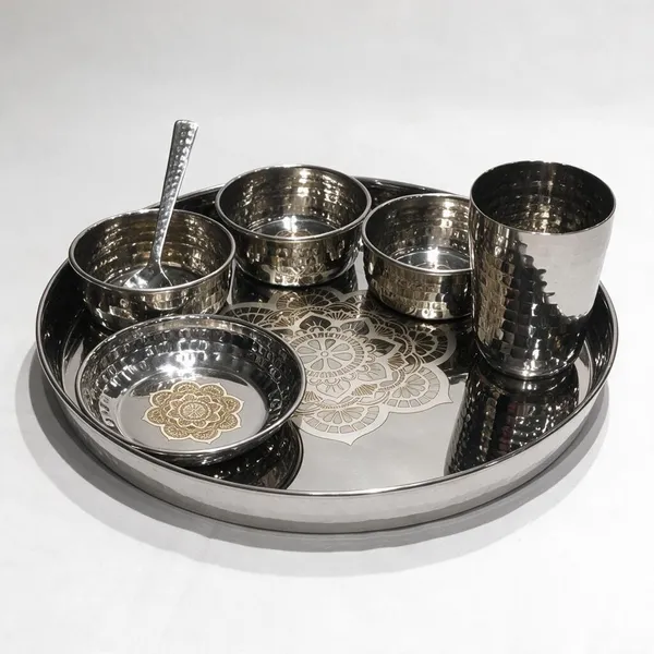 Decorative_Laser_Pattern_SS_Thali_Serving_7pc_Set