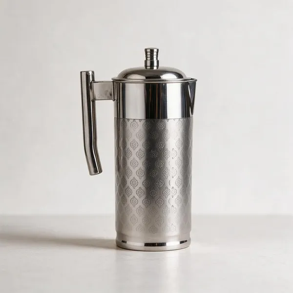 Stainless_Steel_Embossed_Patterned_Water_Jug_With_Lid
