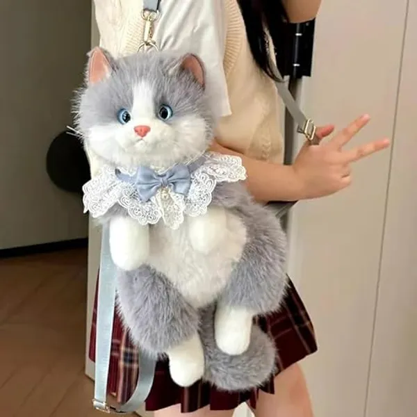 Grey_Plush_Cat_Backpack_for_Women