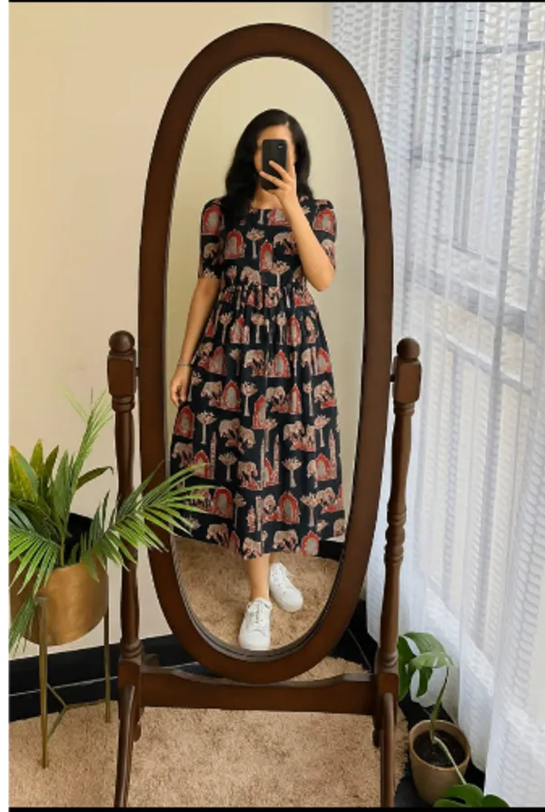 Black_Printed_Fit_And_Flare_Dress_for_Women