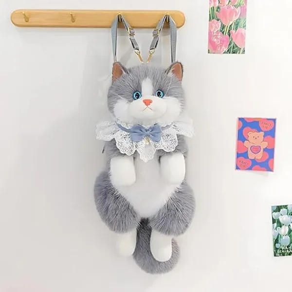Grey_Plush_Cat_Backpack_for_Women