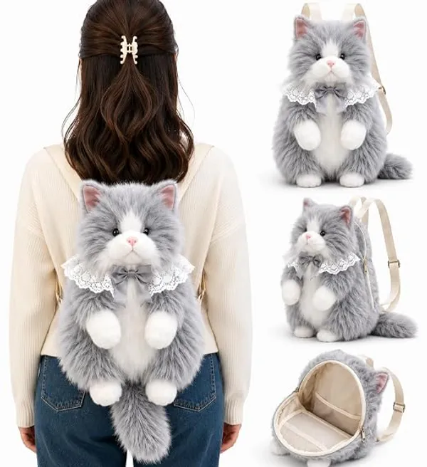 Grey_Plush_Cat_Backpack_for_Women