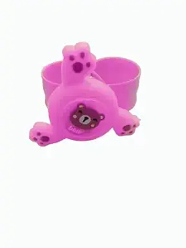 Kids_Wrist_Band_With_Rotating_Flashing_Light_Bear_Design_Pink