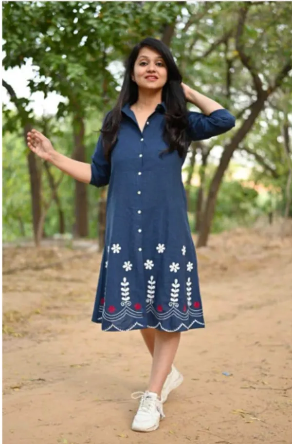 Navy_Blue_Casual_Shirt_Dress_for_Women