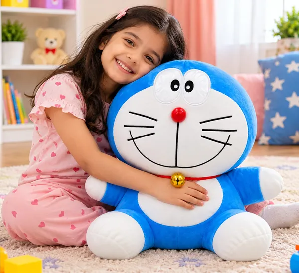 Doraemon_Soft_Plush_Toy_with_Red_Collar_&_Bell_(Blue_&_White)