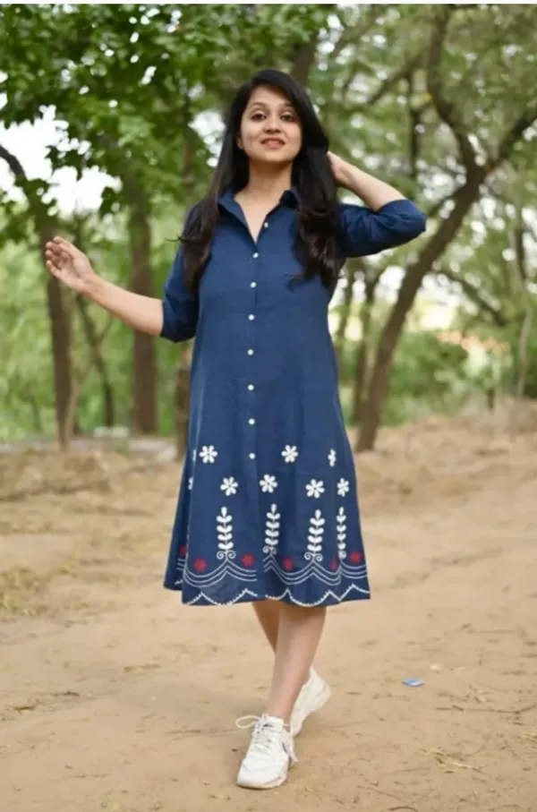 Navy_Blue_Casual_Shirt_Dress_for_Women