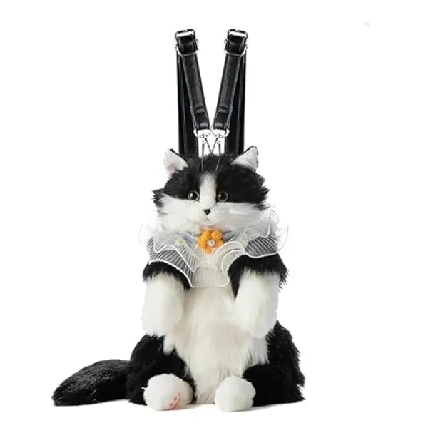 Black_And_White_Plush_Cat_Backpack_for_Kids