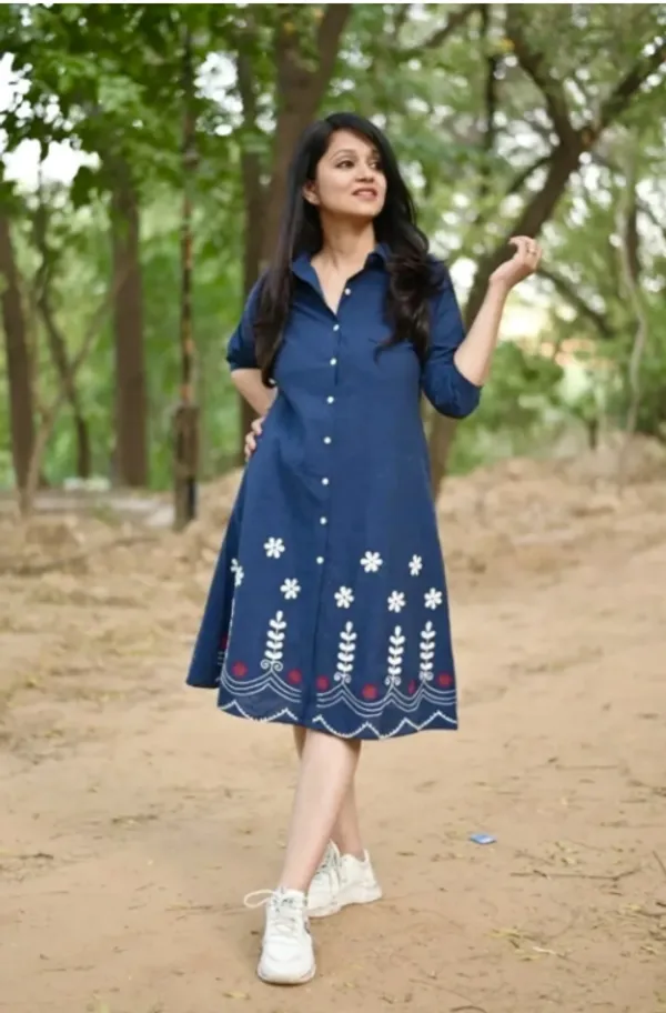 Navy_Blue_Casual_Shirt_Dress_for_Women