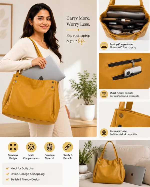 Yellow_Faux_Leather_Tote_Handbag_for_Women