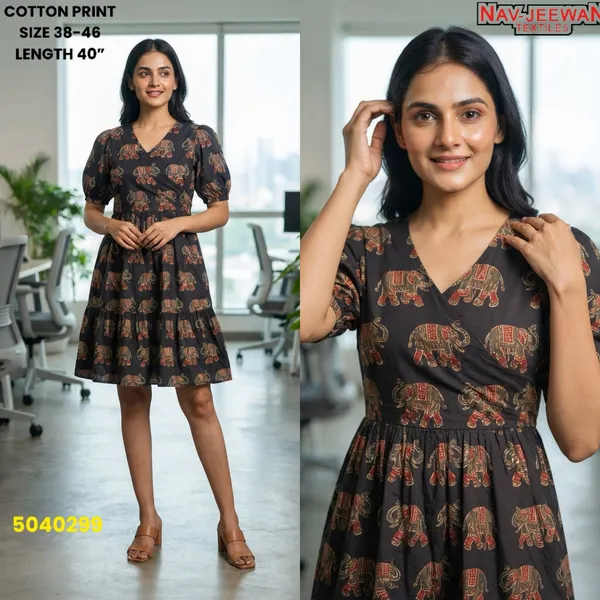 Black_Cotton_Printed_Fit_And_Flare_Dress_for_Women