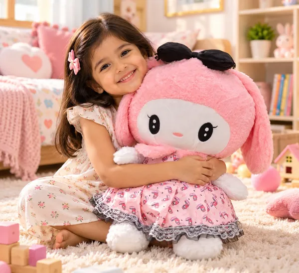 My_Melody_Cute_Bow_Stuffed_Toy