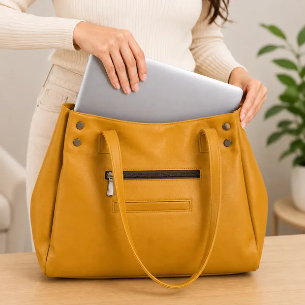 Yellow_Faux_Leather_Tote_Handbag_for_Women