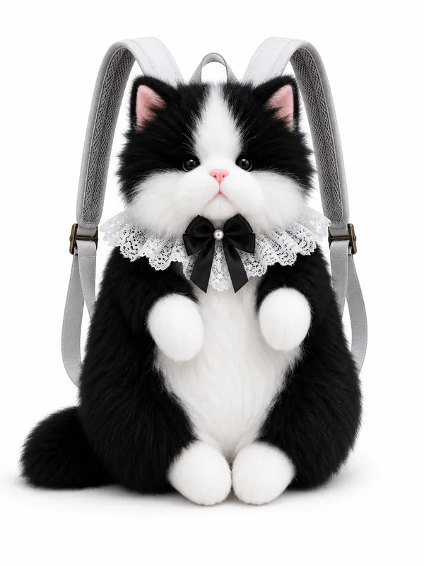 Black_Plush_Cat_Character_Backpack_For_Women