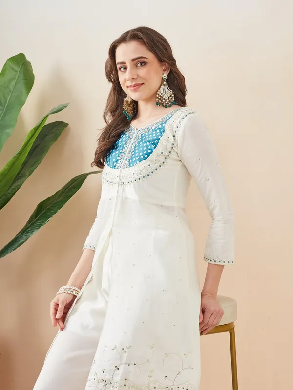 White_Roman_Silk_Straight_Co-ord_Set_For_Women