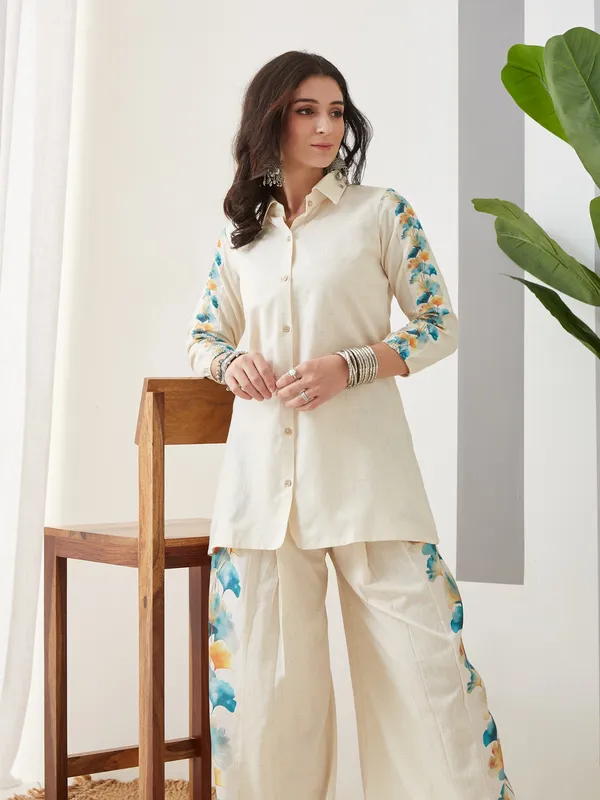 Cream_Cotton_Straight_Co-ord_Set_For_Women