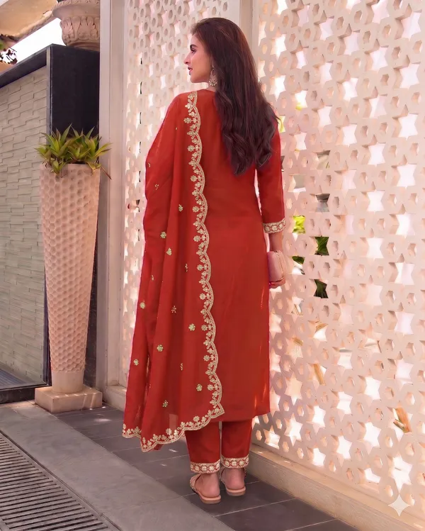 Red_Rayon_Straight_Suit_Set_For_Women
