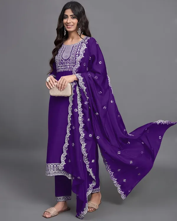Purple_Rayon_Flared_Anarkali_Suit_Set_For_Women