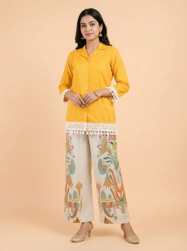 Yellow_Rayon_Straight_Co-ord_Set_For_Women