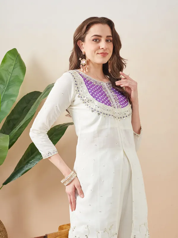 White_Roman_Silk_Straight_Co-ord_Set_For_Women