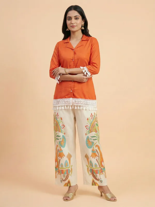 Orange_Rayon_Co-ord_Set_For_Women