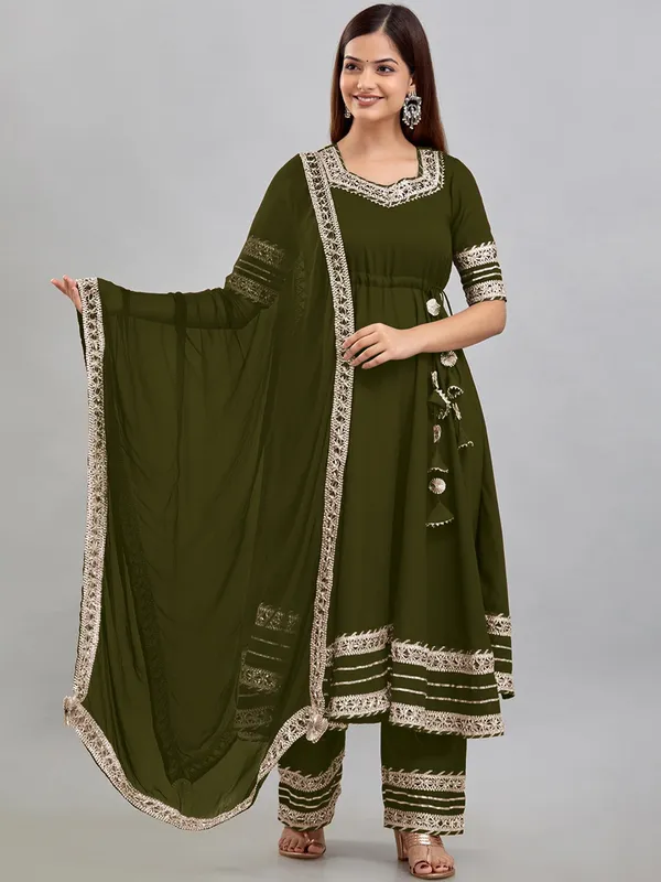 Olive_Green_Rayon_Flared_Anarkali_Suit_Set_For_Women