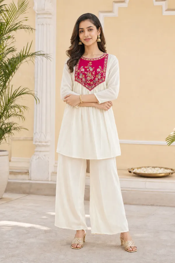 Cream_Chinon_Flared_Anarkali_Kurta_For_Women