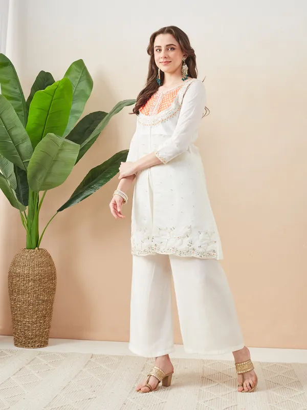 White_Roman_Silk_Straight_Co-ord_Set_For_Women