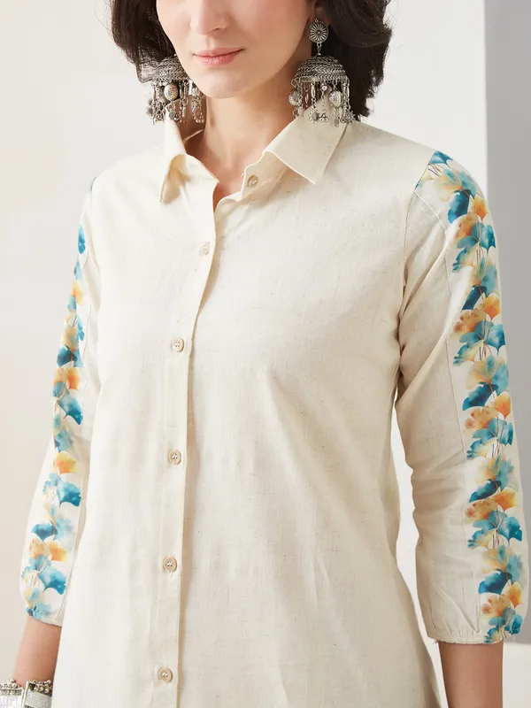 Cream_Cotton_Straight_Co-ord_Set_For_Women