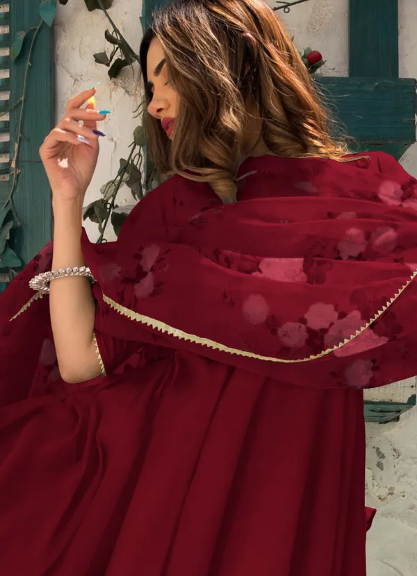Maroon_Rayon_Flared_Anarkali_Suit_Set_For_Women