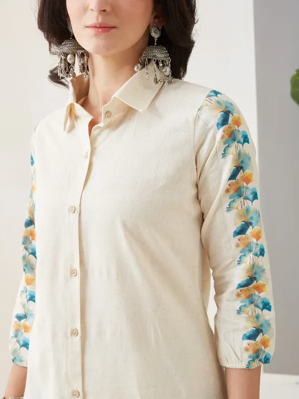 Cream_Cotton_Straight_Co-ord_Set_For_Women