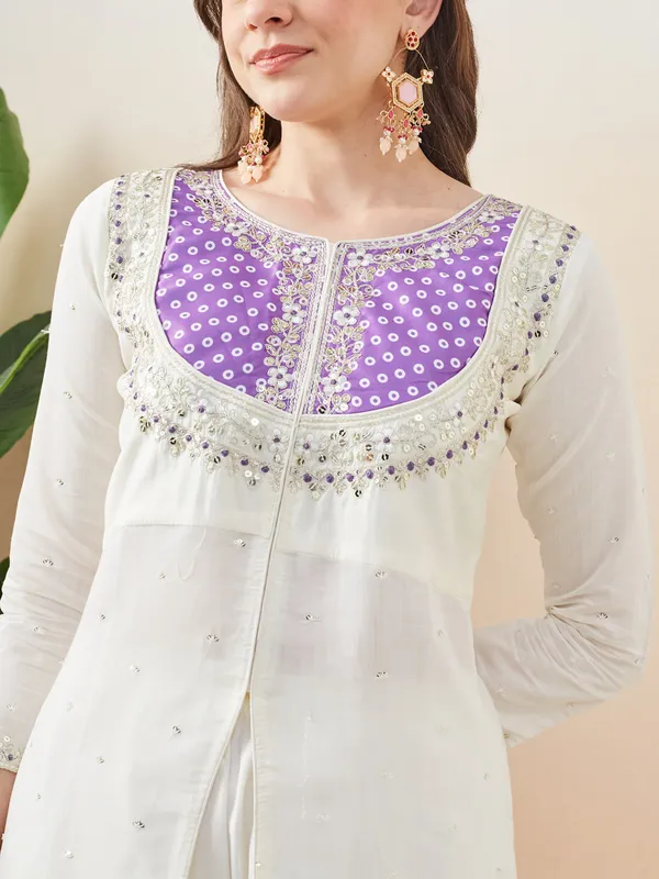 White_Roman_Silk_Straight_Co-ord_Set_For_Women