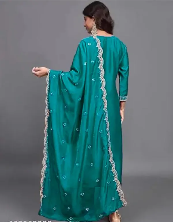 Teal_Rayon_Straight_Salwar_Suit_Set_For_Women