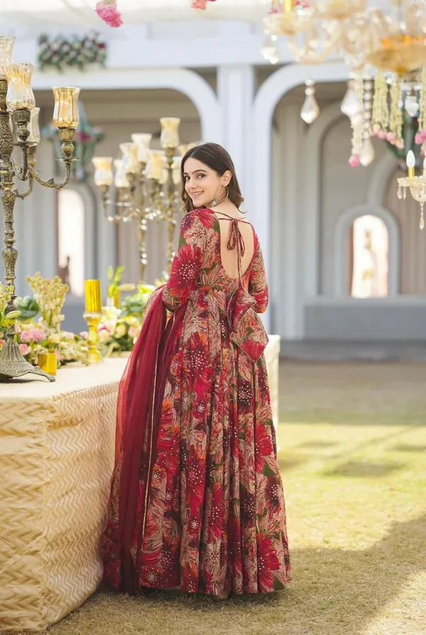 Red_Rayon_Flared_Floral_Print_Anarkali_Suit_For_Women