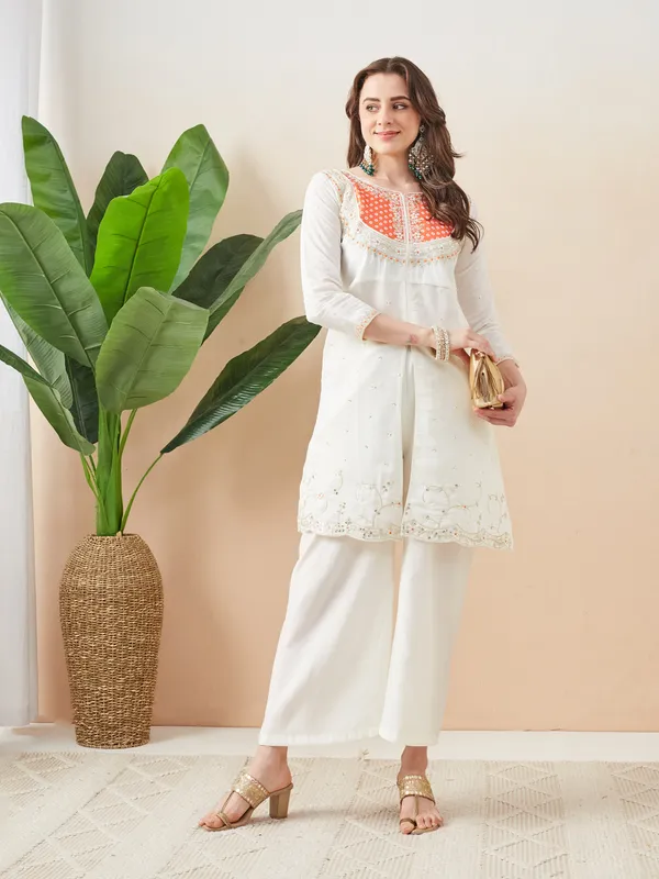White_Roman_Silk_Straight_Co-ord_Set_For_Women