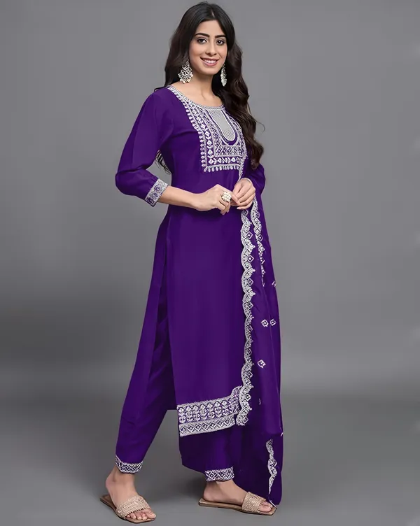 Purple_Rayon_Flared_Anarkali_Suit_Set_For_Women