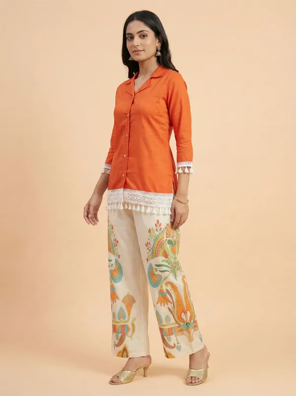 Orange_Rayon_Co-ord_Set_For_Women