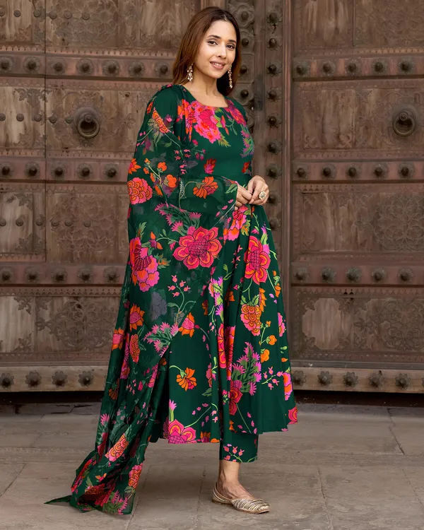 Green_Georgette_Flared_Anarkali_Suit_Set_For_Women