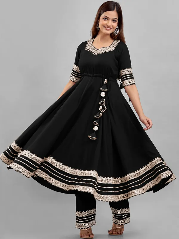 Black_Rayon_Anarkali_Kurta_Set_For_Women