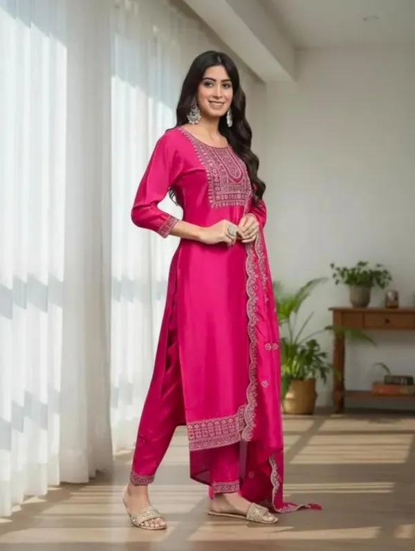 Pink_Rayon_Flared_Embroidered_Anarkali_Suit_Set_For_Women