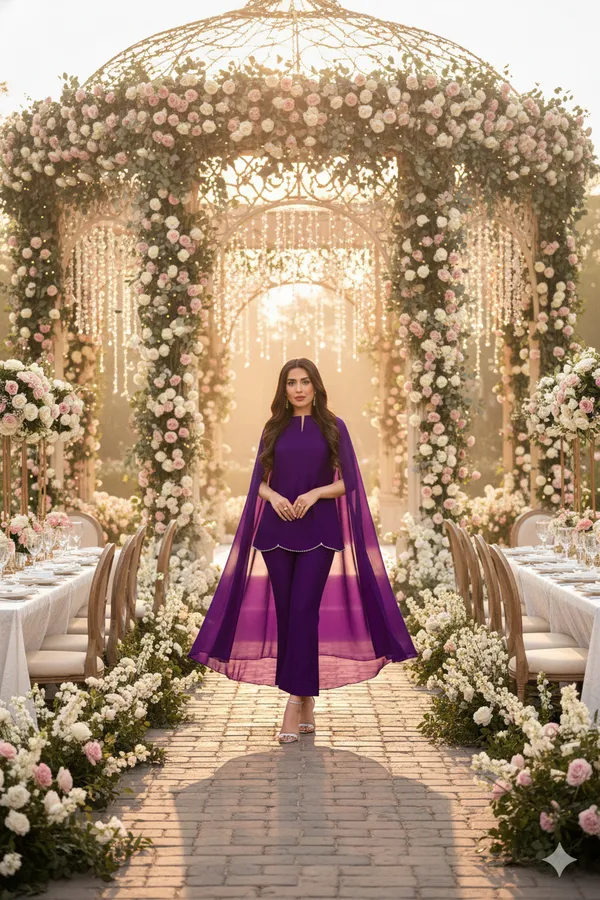 Purple_Rayon_Cold_Shoulder_Kurta_Set_For_Women