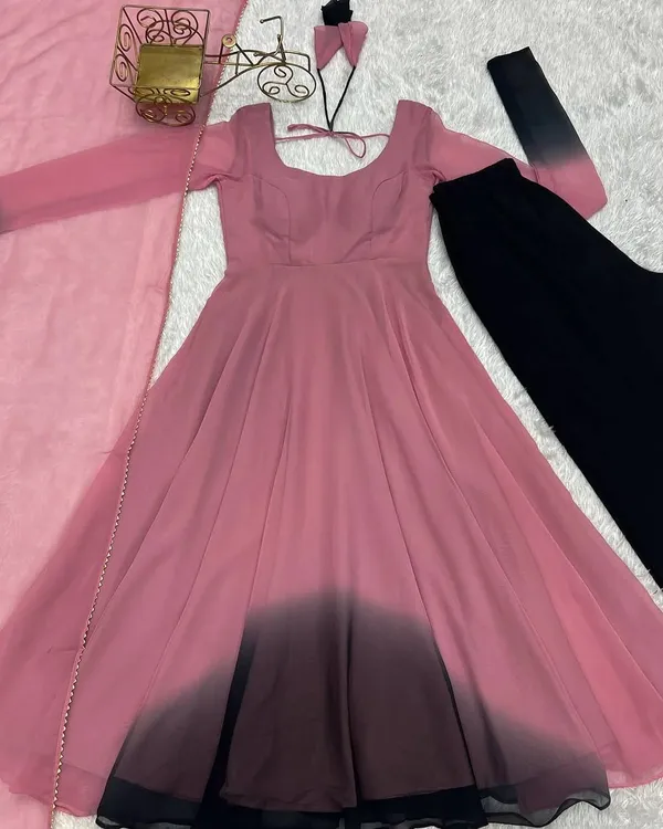 Pink_Georgette_Flared_Anarkali_Suit_Set_For_Women