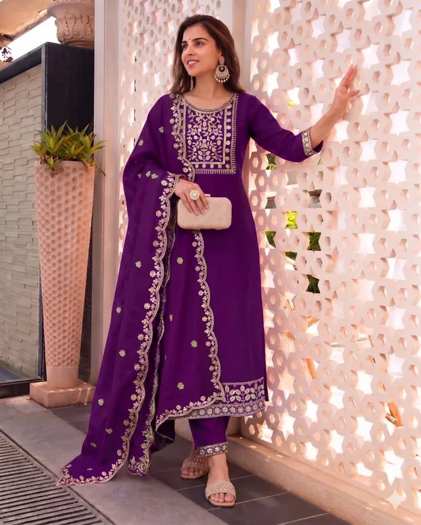 Purple_Rayon_Straight_Kurta_Set_For_Women