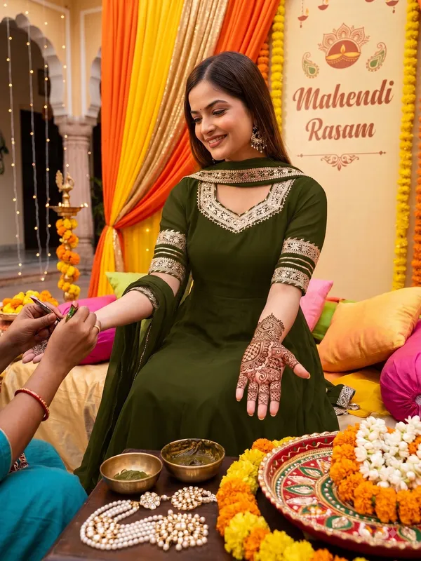 Olive_Green_Rayon_Flared_Anarkali_Suit_Set_For_Women