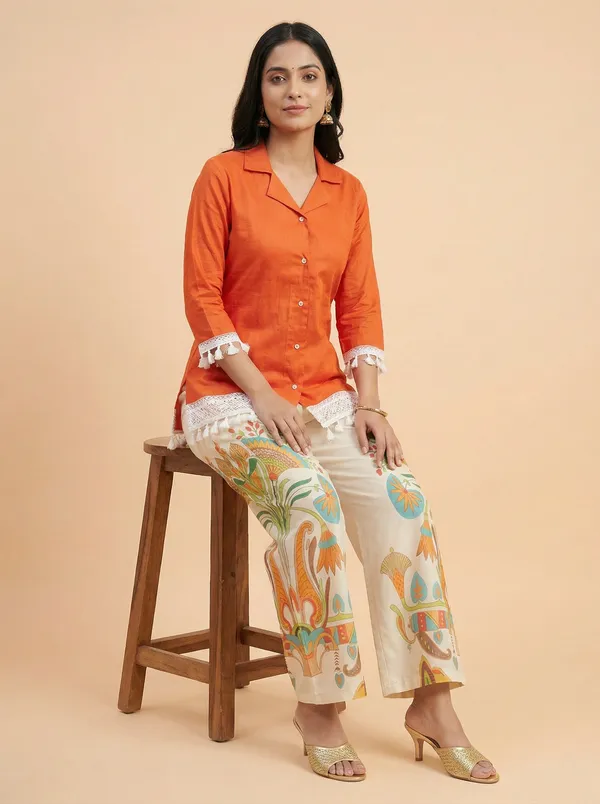 Orange_Rayon_Co-ord_Set_For_Women