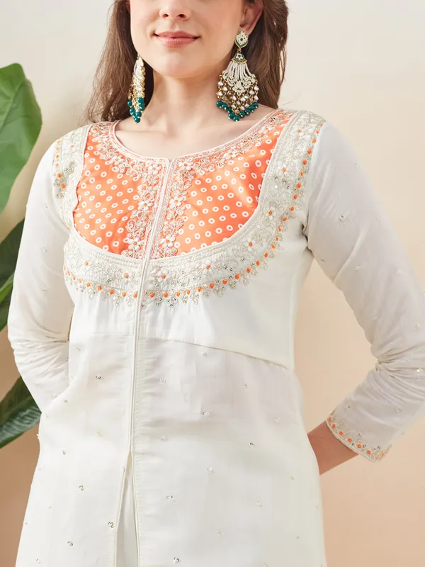 White_Roman_Silk_Straight_Co-ord_Set_For_Women