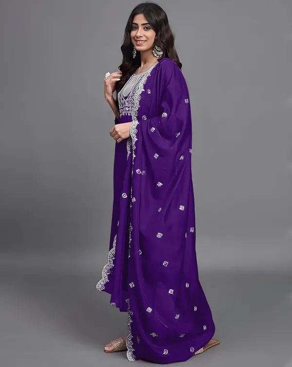 Purple_Rayon_Flared_Anarkali_Suit_Set_For_Women