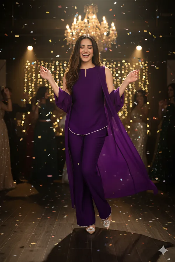 Purple_Rayon_Cold_Shoulder_Kurta_Set_For_Women