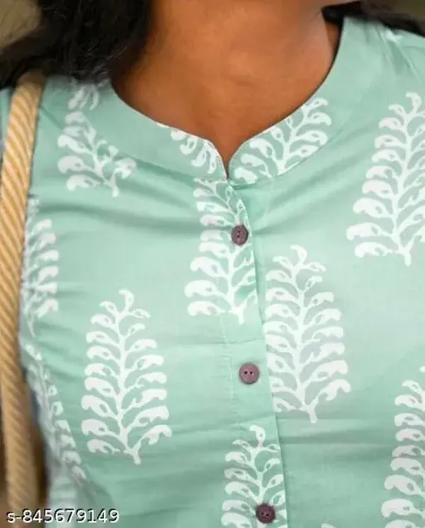 Pista_Cotton_Straight_Fit_Botanical_Print_Kurta_Set_For_Women