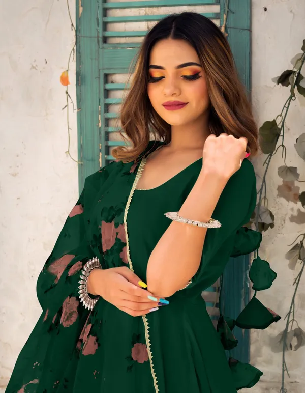 Green_Rayon_Flared_Anarkali_Suit_Set_For_Women